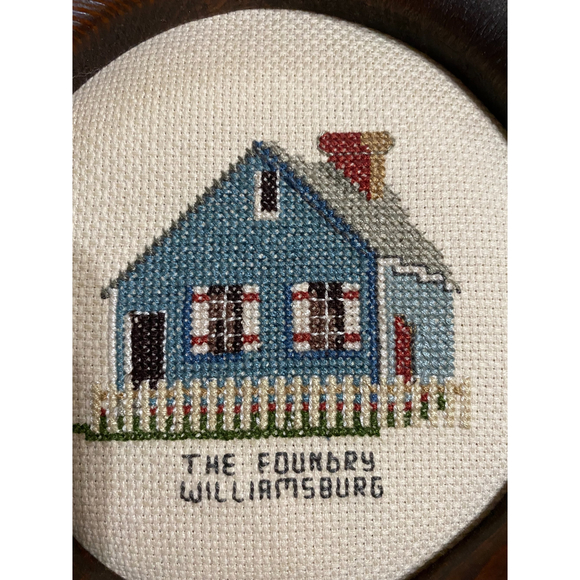 Framed Cross Stitch "The Foundry" Williamsburg - Picture 3 of 5